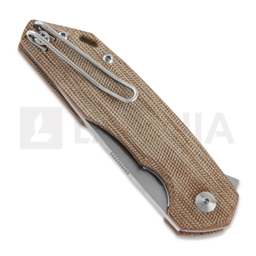 GiantMouse Corta Natural Canvas Micarta kääntöveitsi