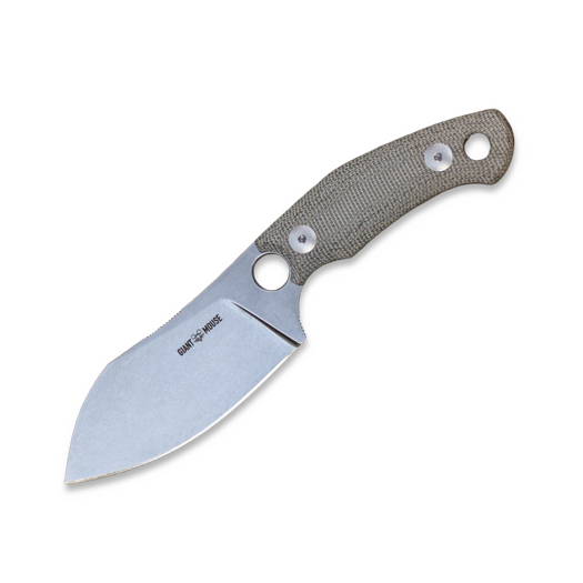 GiantMouse GMF1 XL Green Canvas Micarta סכין