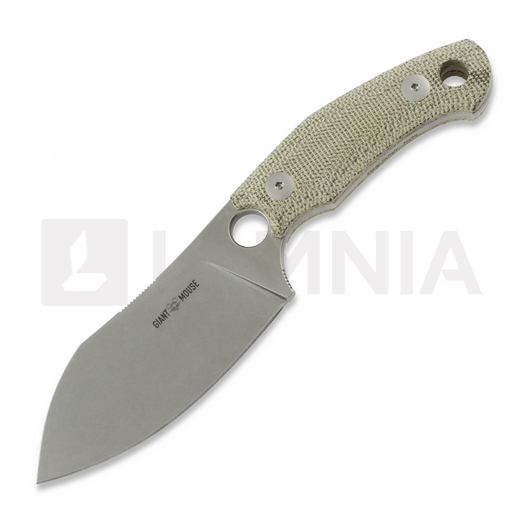 GiantMouse GMF1 XL Green Canvas Micarta kés