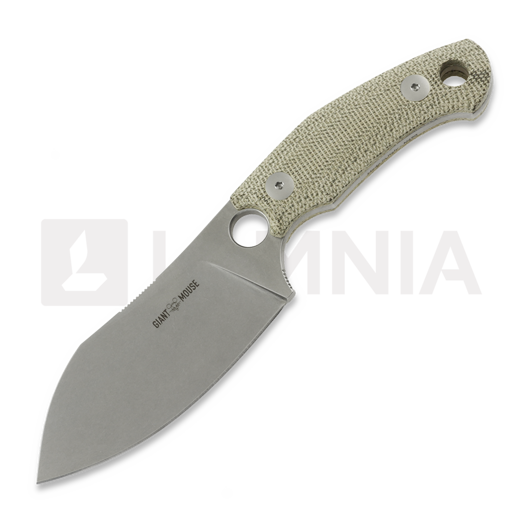 Couteau GiantMouse GMF1 XL Green Canvas Micarta