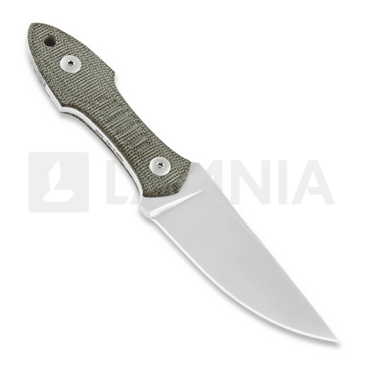 GiantMouse GMF3 Green Canvas Micarta kniv