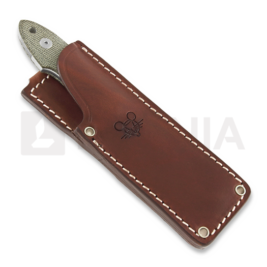 GiantMouse GMF3 Green Canvas Micarta kniv