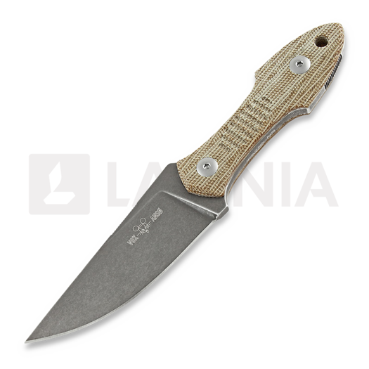 GiantMouse GMF3 Natural Canvas Micarta kniv