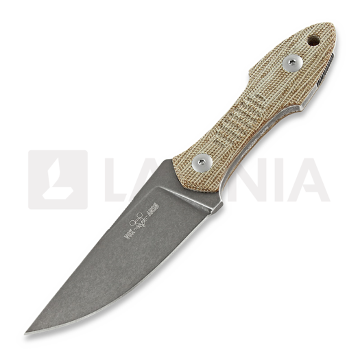 GiantMouse GMF3 Natural Canvas Micarta סכין