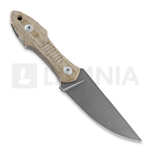 GiantMouse GMF3 Natural Canvas Micarta kniv