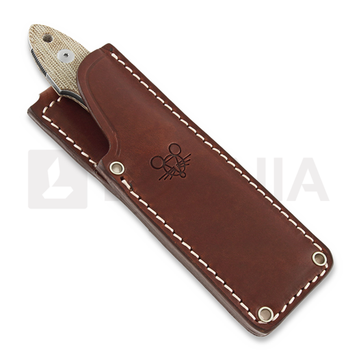 GiantMouse GMF3 Natural Canvas Micarta kniv