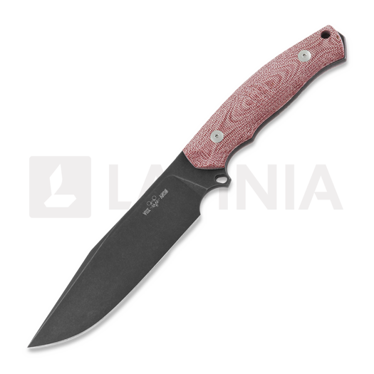 Nóż GiantMouse GMF4 Red Canvas Micarta