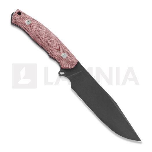 GiantMouse GMF4 Red Canvas Micarta puukko