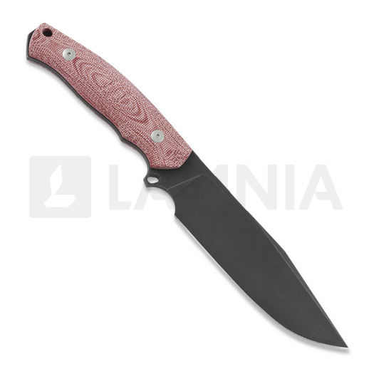 GiantMouse GMF4 Red Canvas Micarta puukko