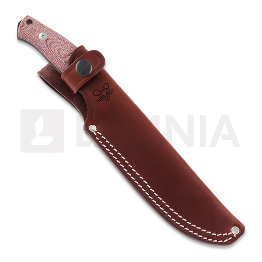 GiantMouse GMF4 Red Canvas Micarta puukko