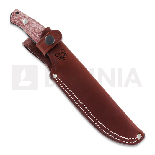 GiantMouse GMF4 Red Canvas Micarta puukko
