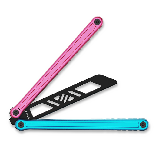 Glidr Antarctic 2 balisong trainer, cotton candy