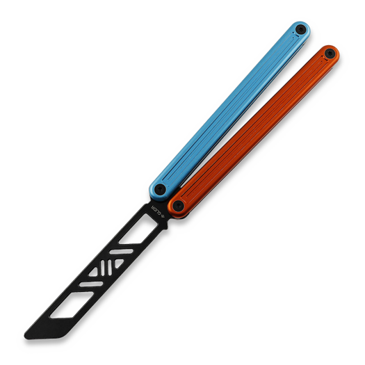 Glidr Arctic 2 Tumbled balisong trainer, Fire and Ice