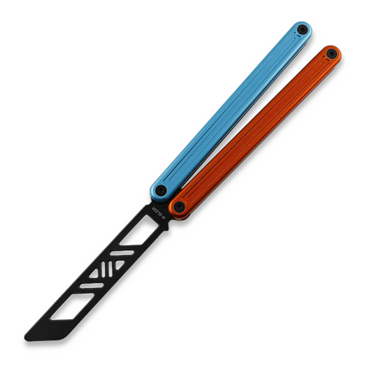 Glidr Arctic 2 Tumbled balisong trainer, Fire and Ice