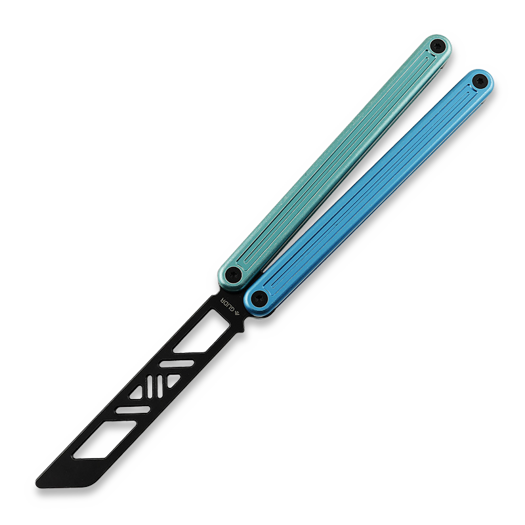 Coltello a farfalla per allenamento Glidr Arctic 2 Tumbled, Lagoon