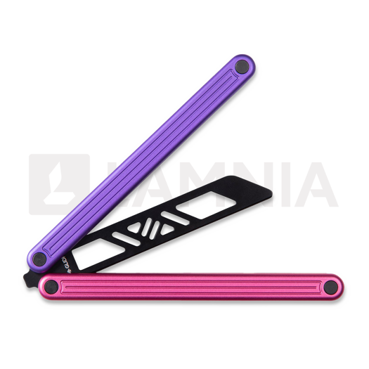 Glidr Arctic balisong trainer, milky way