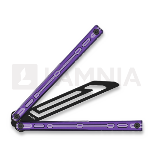 Couteau papillon d'entraînement Glidr Moab X Meridian Stonewashed, dragon purple