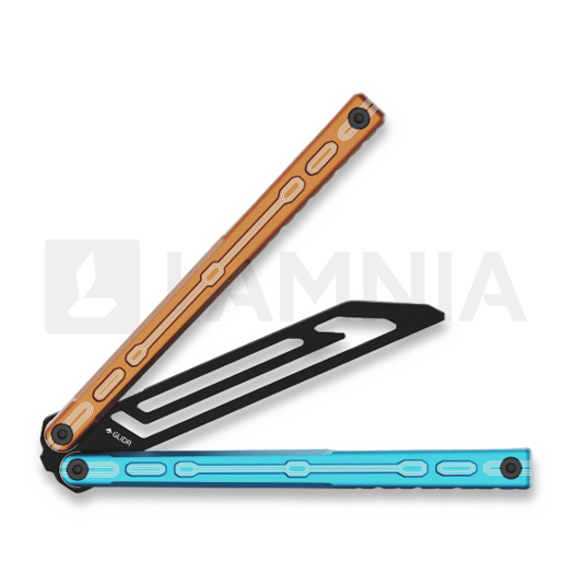 Balisong trainer Glidr Moab X Meridian Stonewashed, fire & ice