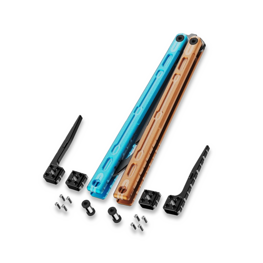 Coltello a farfalla per allenamento Glidr Moab X Meridian Stonewashed, fire & ice