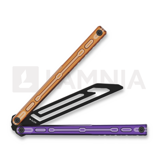 Glidr Moab X Meridian Stonewashed balisong trainer, jupiter