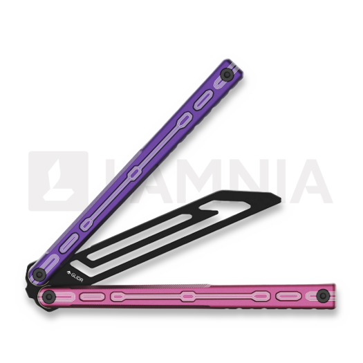 Coltello a farfalla per allenamento Glidr Moab X Meridian Stonewashed, milky way