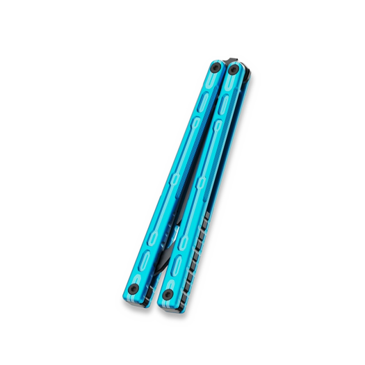 Glidr Moab X Meridian Stonewashed balisong trainer, sky blue