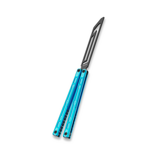 Glidr Moab X Meridian Stonewashed balisong trainer, sky blue