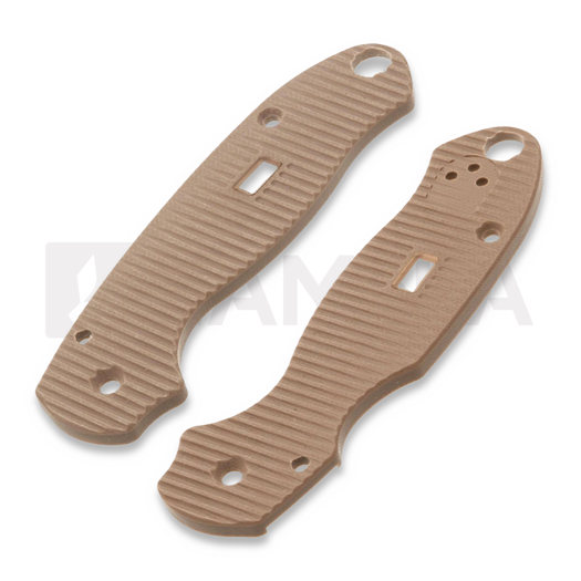 Glow Rhino Custom Spyderco Para Scales, tan