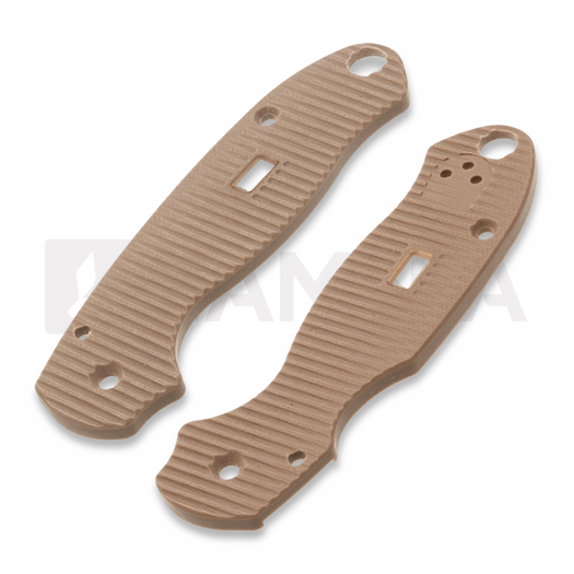 Glow Rhino Custom Spyderco Para Scales, tan