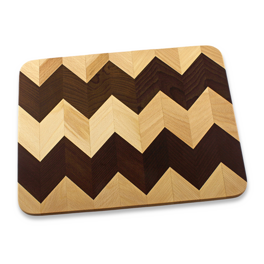 Guliles Cutting Board ZigZag Beech+Thermobeech 400x300x19mm