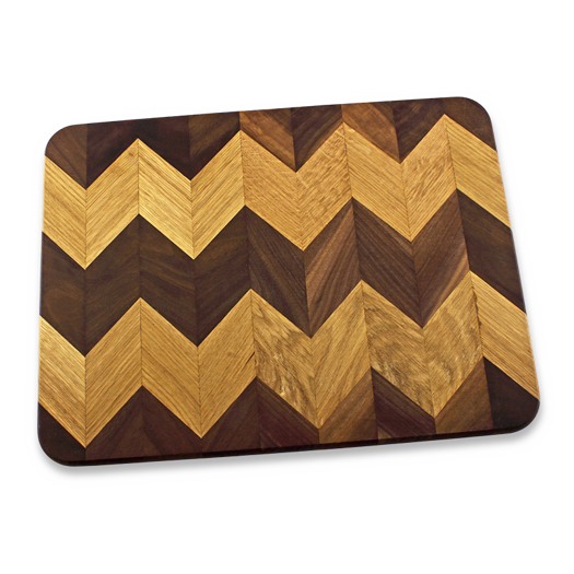 Guliles Cutting Board ZigZag Oak+Walnut 400x300x19mm