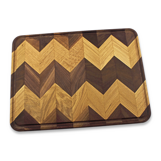 Guliles Cutting Board ZigZag Oak+Walnut 400x300x19mm