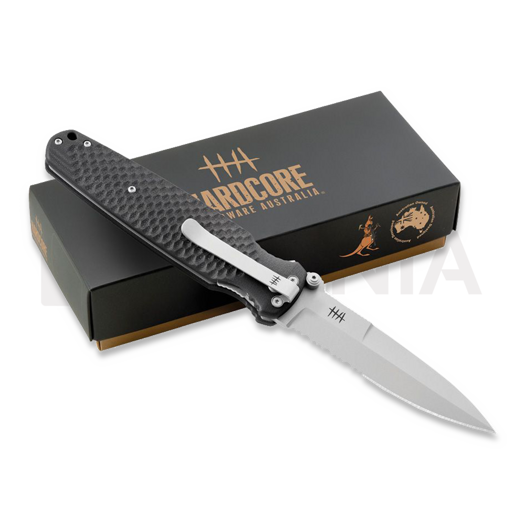 Hardcore Hardware Australia Covert 01 - Beadblasted - G10 접이식 나이프, 검정