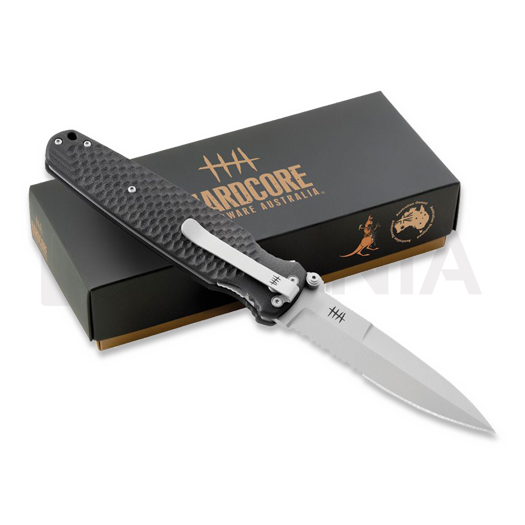 Hardcore Hardware Australia Covert 01 - Beadblasted - G10 sulankstomas peilis, juoda