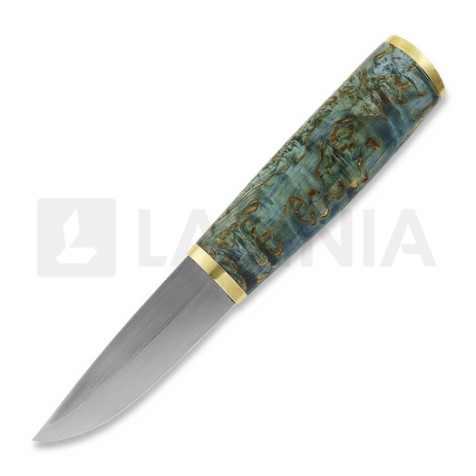 Ніж Harri Laine Blue puukko knife, stab. curly birch