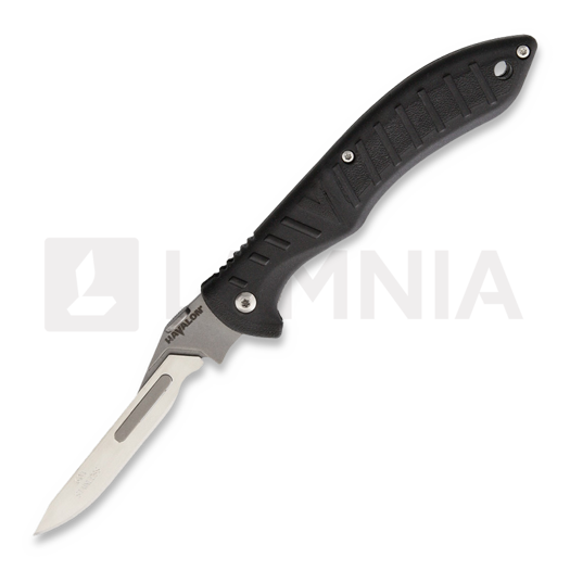 Nóż składany Havalon Forge Rubber Handle, czarny