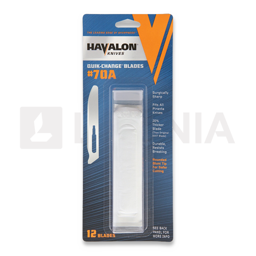Клинок Havalon Piranta blades #70A, One Dozen