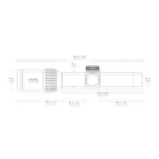 Hawke Endurance 30 WA 1-4&times;24 L4A Dot fegyvert&aacute;vcső