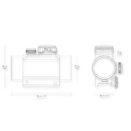 Hawke Red Dot 1x30, weaver rail