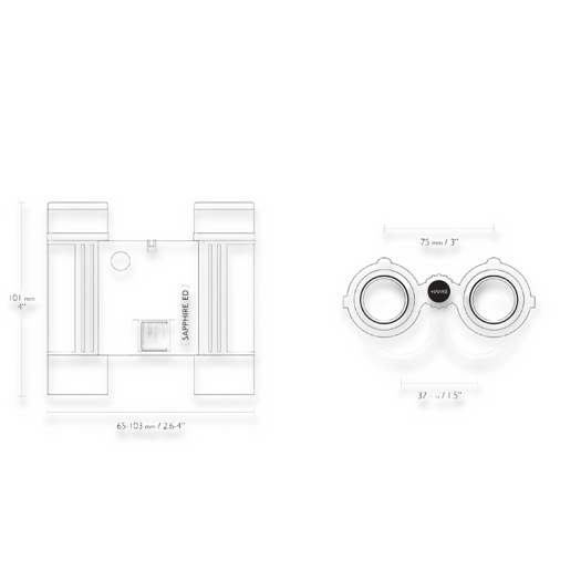 Hawke Sapphire 10x25 t&aacute;vcső, fekete