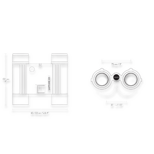 Hawke Sapphire 8x25 t&aacute;vcső, fekete