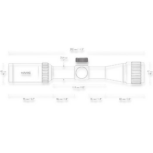 Оптически прицел Hawke Vantage 2-7x32 AO MIL DOT IR