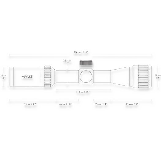 Cannocchiali Hawke Vantage 2-7x32 AO MIL DOT IR