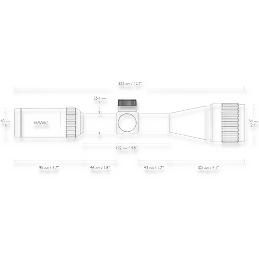 Luneta celownicza Hawke Vantage 3-9x40 AO Mil Dot