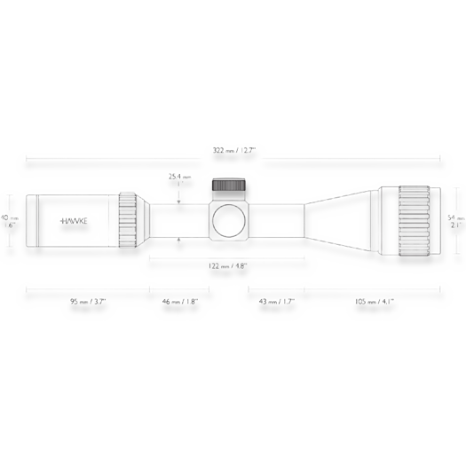 Cannocchiali Hawke Vantage 3-9x40 AO Mil Dot