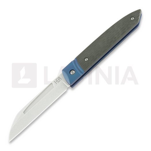 HEAdesigns Falcon Jiggeg TI fällkniv, blå