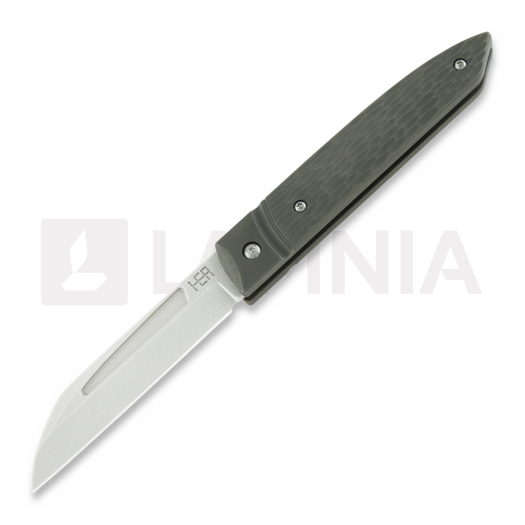 HEAdesigns Falcon Jiggeg TI folding knife, grey