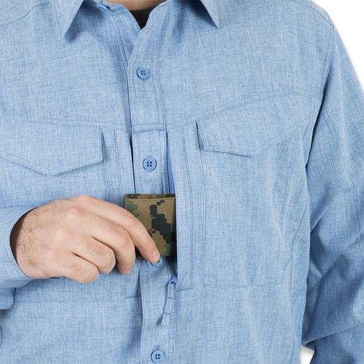 Helikon-Tex Defender Mk2 Gentleman Shirt, melange blue KO-DGM-PO-6520Z