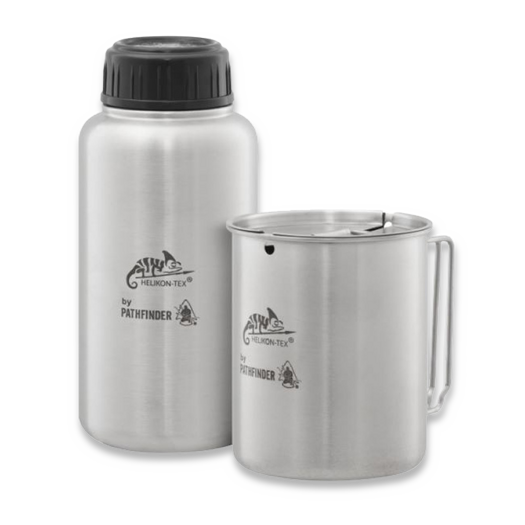 Helikon-Tex Pathfinder 32 oz Stainless Steel Water Bottle with Nesting Cup Set SE-P32-SS-15