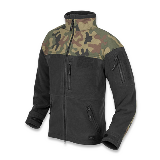 Jacket Helikon-Tex Polish Infantry Fleece, black/pl woodland BL-INF-HF-17